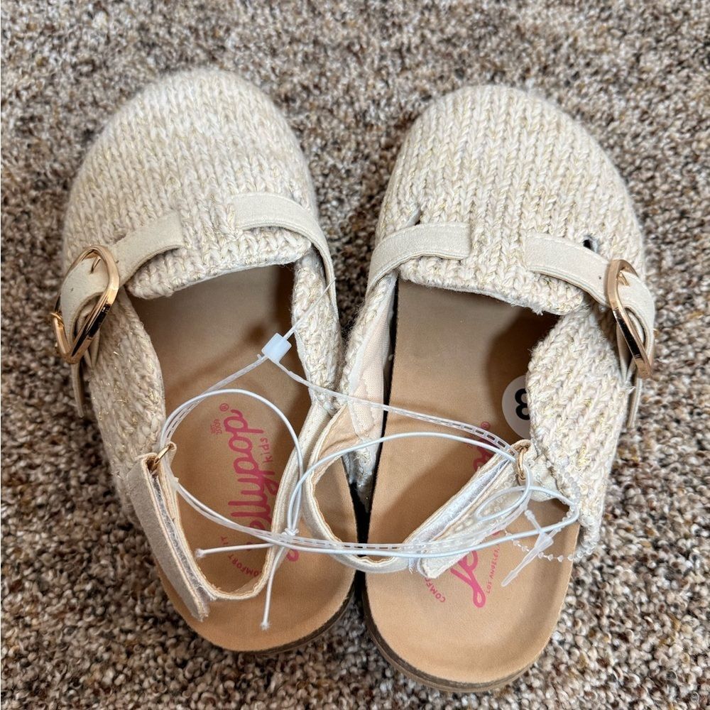 Jellypop Kids 13 Beige Buckle Slip-On Shoes